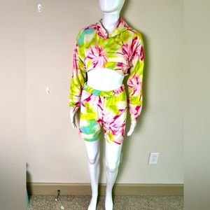 TIE DYE SHORT & CROP TOP SET